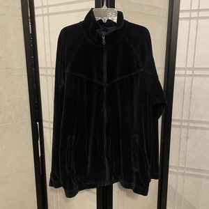 Men's Champs Sports Velvet Velour Navy Track Jacket